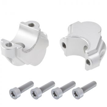 Preview: Lenkererhöhung 30 mm und Lenkerverlegung 15 mm für BMW R 1200 GS Adventure 2005-2008 - Silber Eloxiert