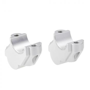 Preview: Lenkererhöhung 30 mm und Lenkerverlegung 15 mm für BMW R 1200 GS Adventure 2005-2008 - Silber Eloxiert