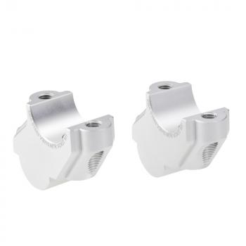 Lenkererhöhung 30 mm and 15 mm zurück Silber passend für BMW F 800 GT all years
