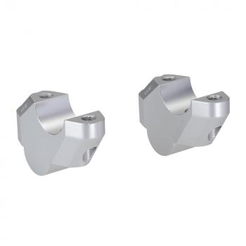 Handlebar risers 30 mm with offset 17 mm suitable for KTM 250 DUKE silver andodized