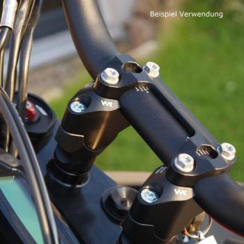 Preview: Handlebar risers 30 mm with offset 19 mm suitable for KTM 1290 Super Adventure S 17- black anodized