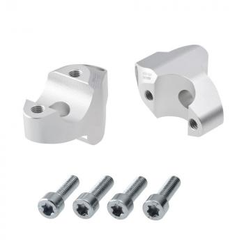 Preview: Handlebar risers 30 mm with offset 19 mm suitable for KTM 300 EXC / TPI (KG) 07-16 silver anodized
