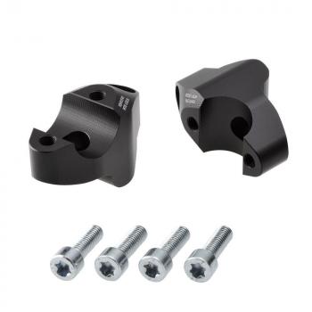 Preview: Handlebar risers 30 mm with offset 19 mm suitable for KTM 450 EXC-F 17- black anodized
