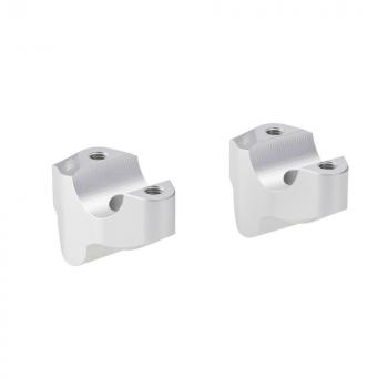 Handlebar risers 30 mm with offset 19 mm suitable for KTM 690 Duke 16- silver anodized