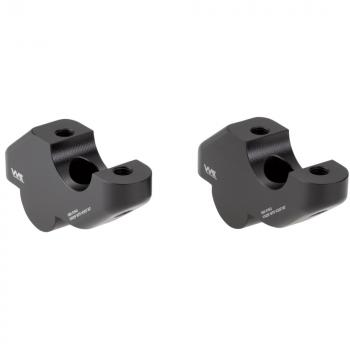 Preview: Handlebar risers 30 mm with offset 20 mm suitable for Aprilia Aprilia 900 Dorsoduro 2017-2020 black anodized