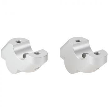 Handlebar risers 30 mm with offset 20 mm suitable for Triumph Speed Triple 1050 R (2016-2020) silver anodized