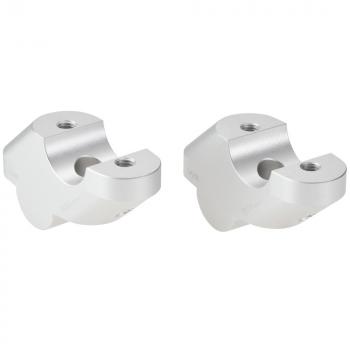 Handlebar risers 30 mm with offset 20 mm suitable for Triumph Speed Triple 1050 RS silver anodized