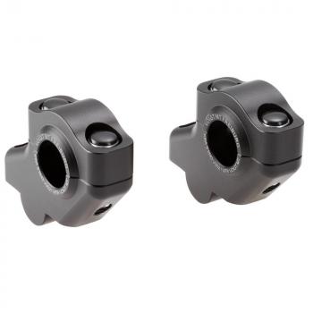 Lenkererhöhung 30 mm mit Versatz 21 mm passend für BMW F 650 GS Twin 07-12 Schwarz Eloxiert