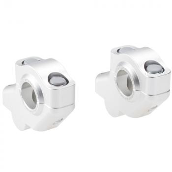 Lenkererhöhung 30 mm mit Versatz 21 mm passend für BMW F 650 GS Twin 07-12 Silber Eloxiert