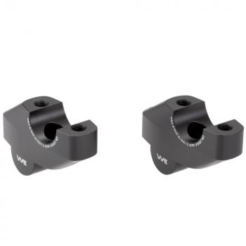 Lenkererhöhung 30 mm mit Versatz 21 mm passend für Honda CMX 1100 Rebel (SC83) 21- Schwarz Eloxiert