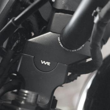 Lenkererhöhung 30 mm mit Versatz 21 mm passend für Honda CMX 1100 Rebel (SC83) 21- Schwarz Eloxiert