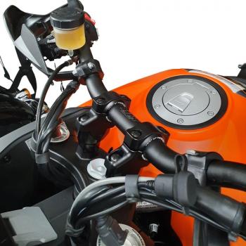 Preview: Handlebar risers 30 mm with offset 21 mm suitable for KTM 1290 Super Adventure black anodized