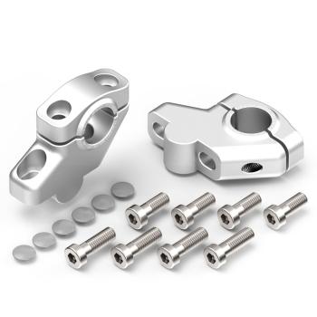 Preview: Handlebar risers 30 mm with offset 21 mm suitable for Triumph Trophy 1200 (T300) 92-93 silver anodized