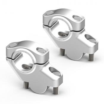 Lenkererhöhung 30 mm mit Versatz 21 mm passend für Yamaha MT 125 (RE11 & RE29) 14-19 Silber Eloxiert