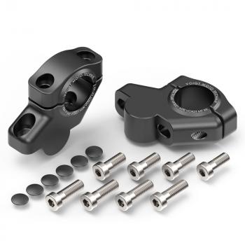 Preview: Lenkererhöhung 30 mm mit Versatz 21 mm passend für Yamaha NSR 1100 (BT 1100 Bulldog) (RP05) 05-06 Schwarz Eloxiert