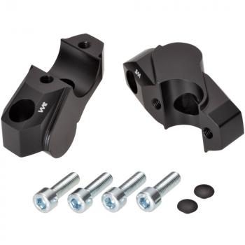 Preview: Lenkererhöhung 30 mm mit Versatz 25 mm passend für Yamaha MT-10 & SP (RN45) 2016-2121 Schwarz Eloxiert