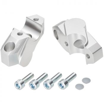 Preview: Lenkererhöhung 30 mm mit Versatz 25 mm passend für Yamaha MT-10 & SP (RN45) 2016-2121 Silber Eloxiert