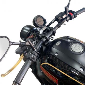 Lenkererhöhung 30 mm mit Versatz 25 mm passend für Yamaha XSR 900 from 2015 Silber Eloxiert