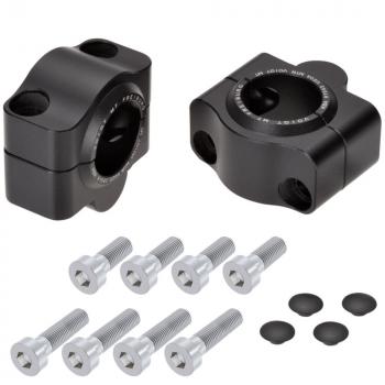 Preview: Lenkerumbau auf Fat-Bar, 20 mm Erhöhung passend für Yamaha XJ 6 / Diversion / F (RJ19) 08-12 Schwarz Eloxiert