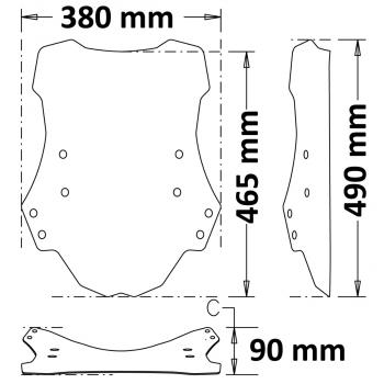 Preview: mittleres-transparentes-windschild-passend-fur-benelli-trk-502-2017