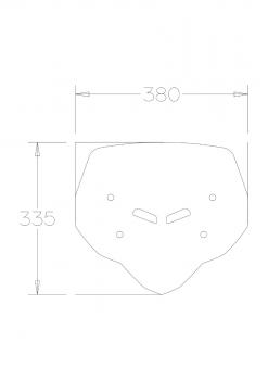 Preview: Windscreen compatible with HONDA CB 500X 2016-2023 – Height: 335 mm