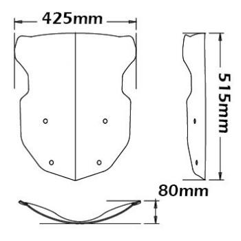 Preview: Tourenscheibe passend für BMW R1200 GS, R1250 GS & Adventure - Höhe 515mm