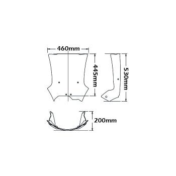 Preview: Windschild passend für BMW F800 GS (08/2012-) inkl. Haltebügel - Höhe 445mm