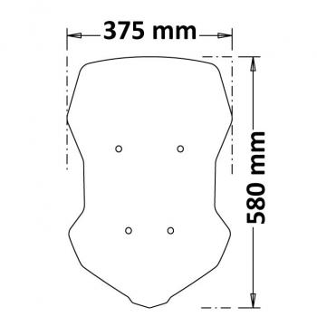 Preview: Windschild passend für Yamaha Tracer 700 - Höhe:580 mm - 