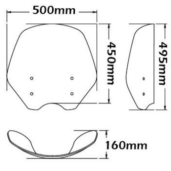 Windschild für MOTO GUZZI CALIFORNIA 1400 CUSTOM 2012>2016 / ELDORADO 2017 - 2020