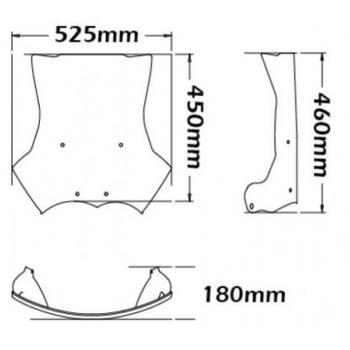 Preview: Windschild passend für BMW R1200 GS Adventure (2005-2013) - Höhe 450mm - Kopie