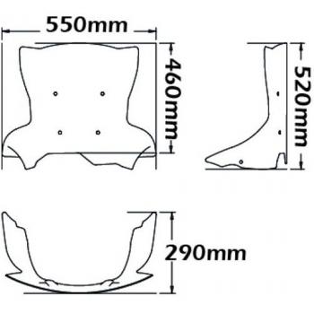 Preview: Windshield suitable for BMW F800 GS Adventure - Height 460mm