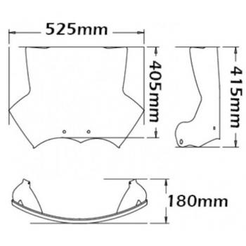 Preview: Windschild passend für BMW R1200 GS - Höhe 405mm