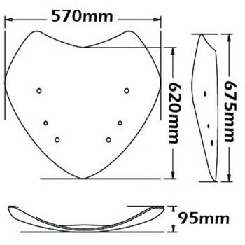 Preview: Windschild passend für BMW R1200 RT (2005-2009) - Höhe 620mm