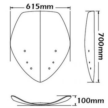 Preview: Windschild passend für BMW R1200 RT (2005-2009) - Höhe 700mm