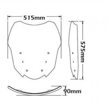 Preview: Windschild passend für BMW R1200 RT LC & R1250 RT - Höhe 575mm -