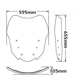 Preview: Windschild passend für BMW R1200 RT LC & R1250 RT - Höhe 665mm