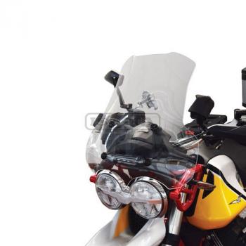 Preview: Windschild passend für Moto Guzzi V 85 TT - Hoehe: 480 mm-transparent-schraeg