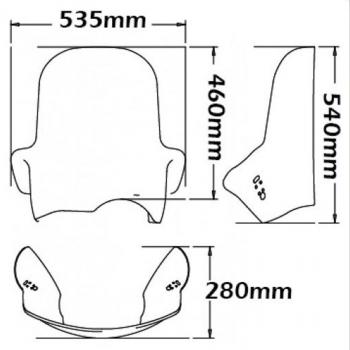 Preview: Windschild »Full Protection« passend für BMW R1150 GS - Höhe 460mm
