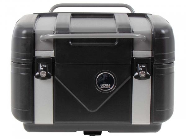 Gobi Topcase Black Edition - schwarz mit silbernen Inlays