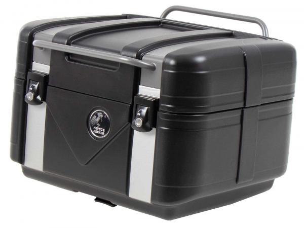 Gobi Topcase Black Edition - schwarz mit silbernen Inlays
