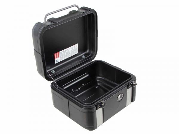 Gobi Topcase Black Edition - schwarz mit silbernen Inlays