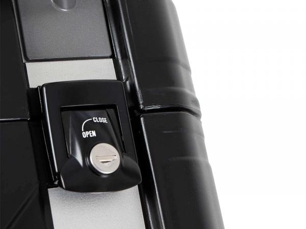 Gobi Topcase Black Edition - schwarz mit silbernen Inlays