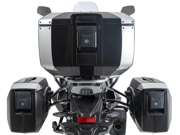 Xcore Topcase 40 für Smartrack schwarz mit silberner Blende