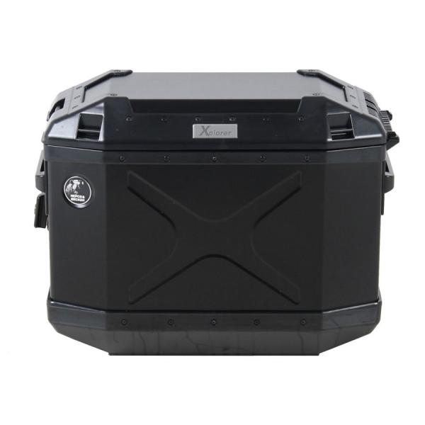 Valise latéral Alu Xplorer 30 litres-gauche-noir-cote
