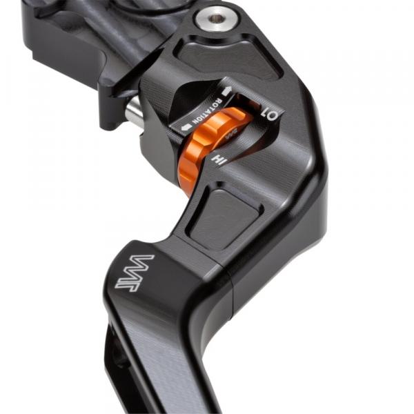 Bremshebel- und Kupplungshebel Set, CNC gefräst für Honda CB 500 (PC26) 93-95 Orange Glänzend Eloxiert