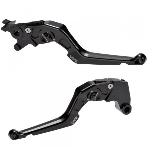 Brake lever and clutch lever set CNC milled suitable for KTM 1190 Adventure R 13-16 black glossy anodised