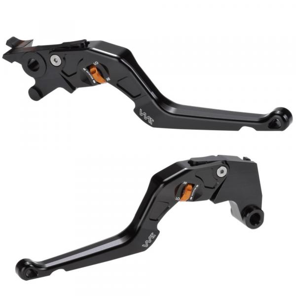 Brake lever and clutch lever set CNC milled suitable for Triumph Street Scrambler 900 (alle Baujahre / all years) orange glossy anodised