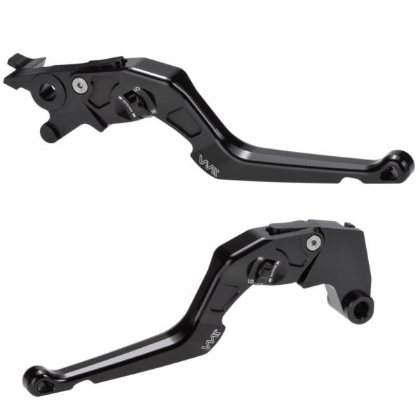 Brake lever and clutch lever set CNC milled suitable for Yamaha Niken GT (RN 58) 18- black glossy anodised