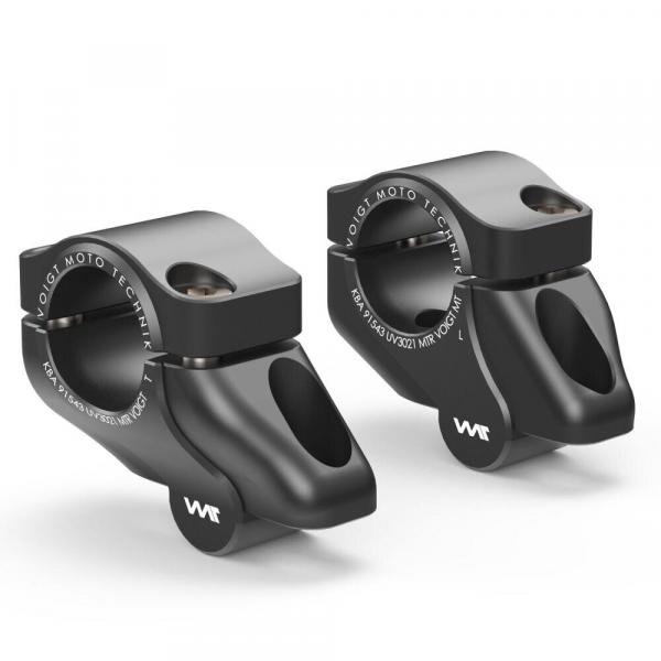 Conversion de guidon avec déport vers le fat-bar pour Royal Enfield Meteor 350 (Meteor 350) 21- anodisé noir