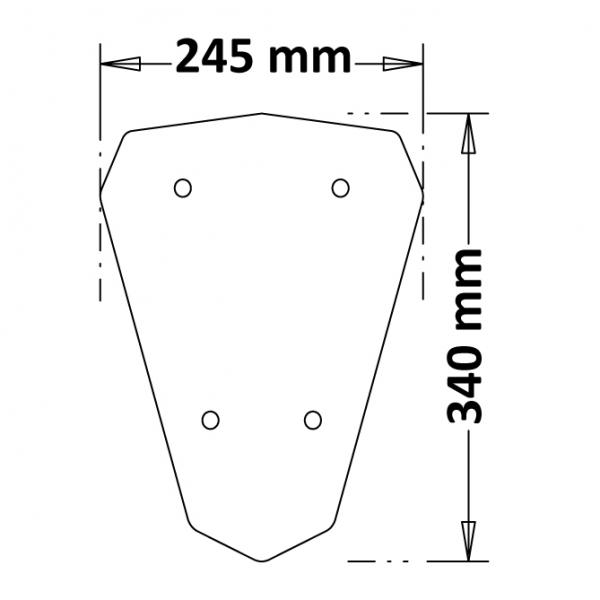 Windschild für Yamaha Tracer 700 – Höhe: 340 mm
